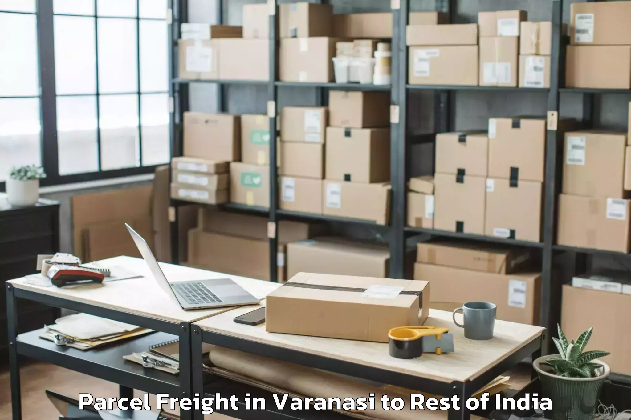 Book Varanasi to Srinagar Parcel Freight Online